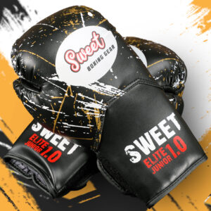 Sweet Boxing Gear Junior Boxing Gloves – Black, 4 oz