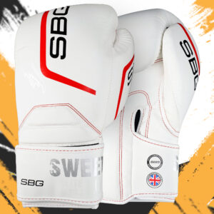 SBG Boxing Gloves 12 oz – White & Red