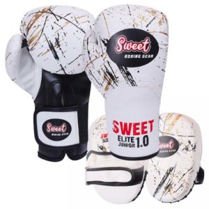 Junior Gloves & Boxing Pads Bundle (in 4 Colours) - White, 4 oz